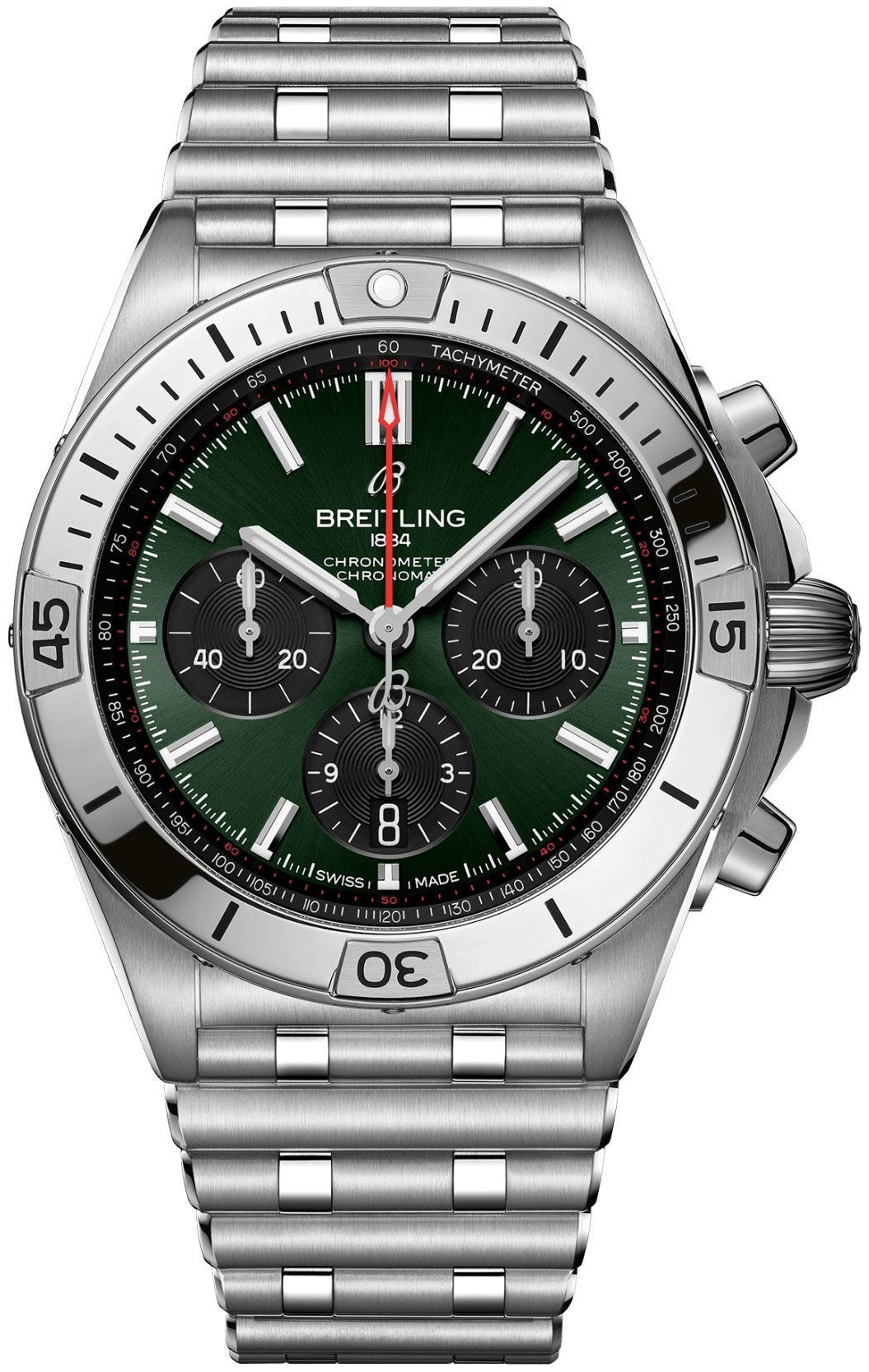 Breitling Herrklocka AB0134101L2A1 Chronomat B01 42 Grön/Stål Ø42 - Breitling