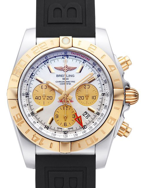 Breitling Chronomat 44 GMT Herrklocka CB042012-A739-152S-A20S.1 Vit/Gummi