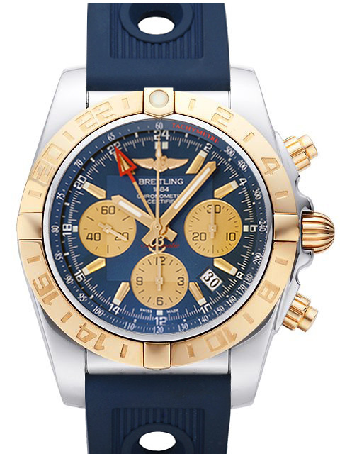 Breitling Chronomat 44 GMT Herrklocka CB042012-C858-211S-A20D.2 Blå/Gummi