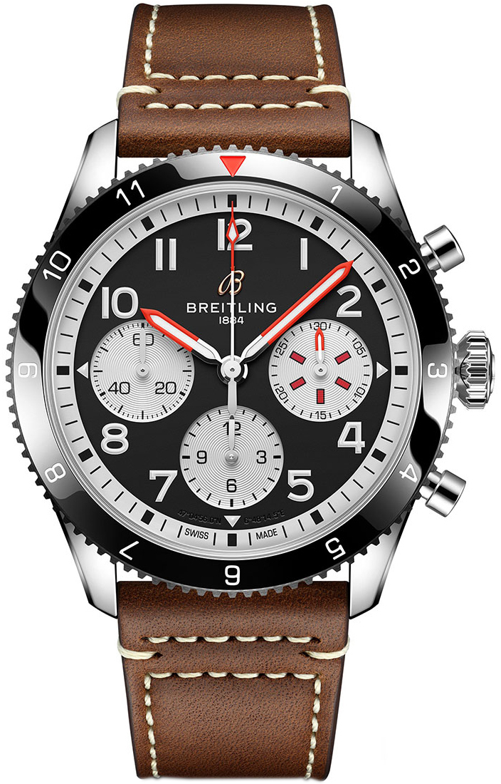 Breitling Herrklocka Y233801A1B1X1 Classic Avi Grå/Läder Ø42 mm - Breitling