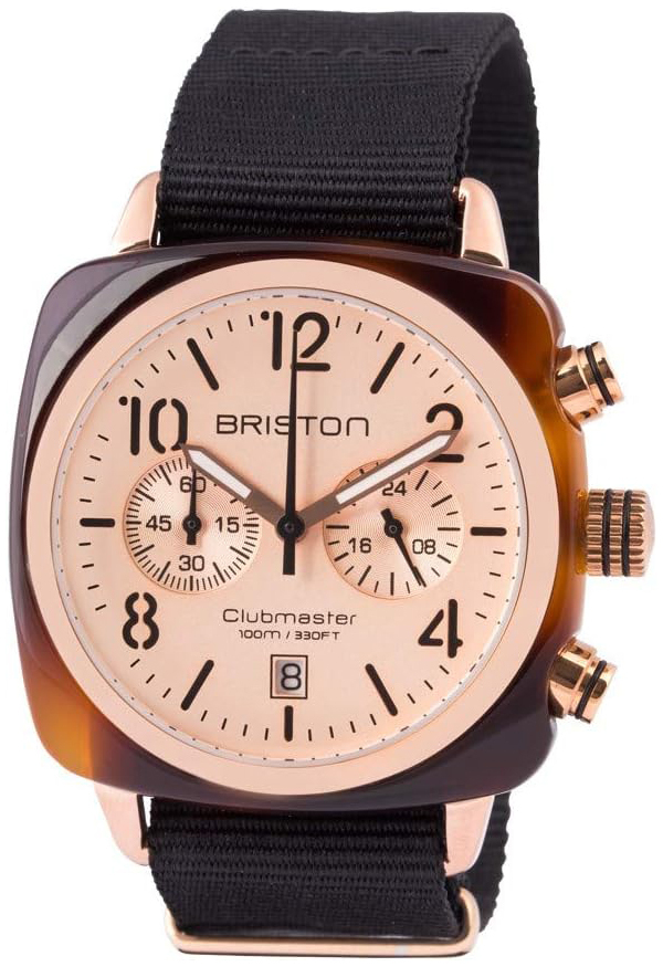 Briston 14140-PRA-T-6-NB Clubmaster Roséguldstonad/Textil - Briston