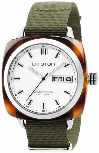 Briston 17342-SA-TS-2-NGA Clubmaster Vit/Textil - Briston