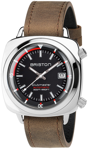 Briston Herrklocka 17642-PS-D-1-LVBR Clubmaster Svart/Läder - Briston