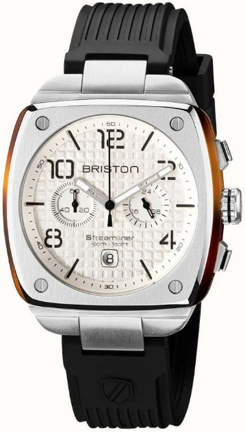 Briston Herrklocka 22142-S-T-2-RB Streamliner Vit/Gummi - Briston