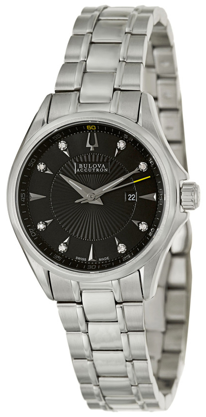 Bulova Damklocka 63P107 Svart/Stål Ø31 mm - Bulova