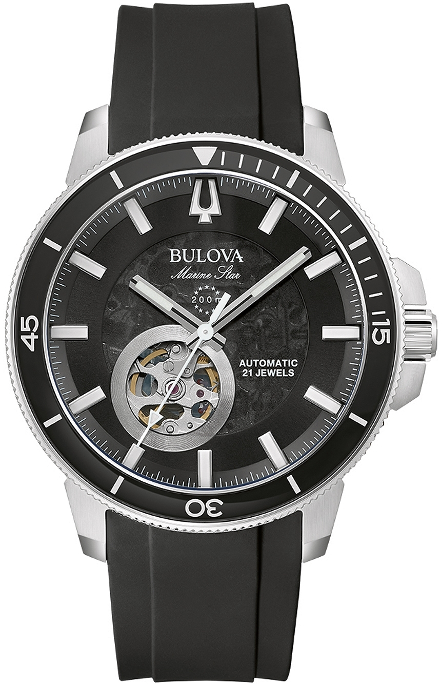 Bulova Herrklocka 96A288 Marine Star Svart/Plast &Oslash;45 mm