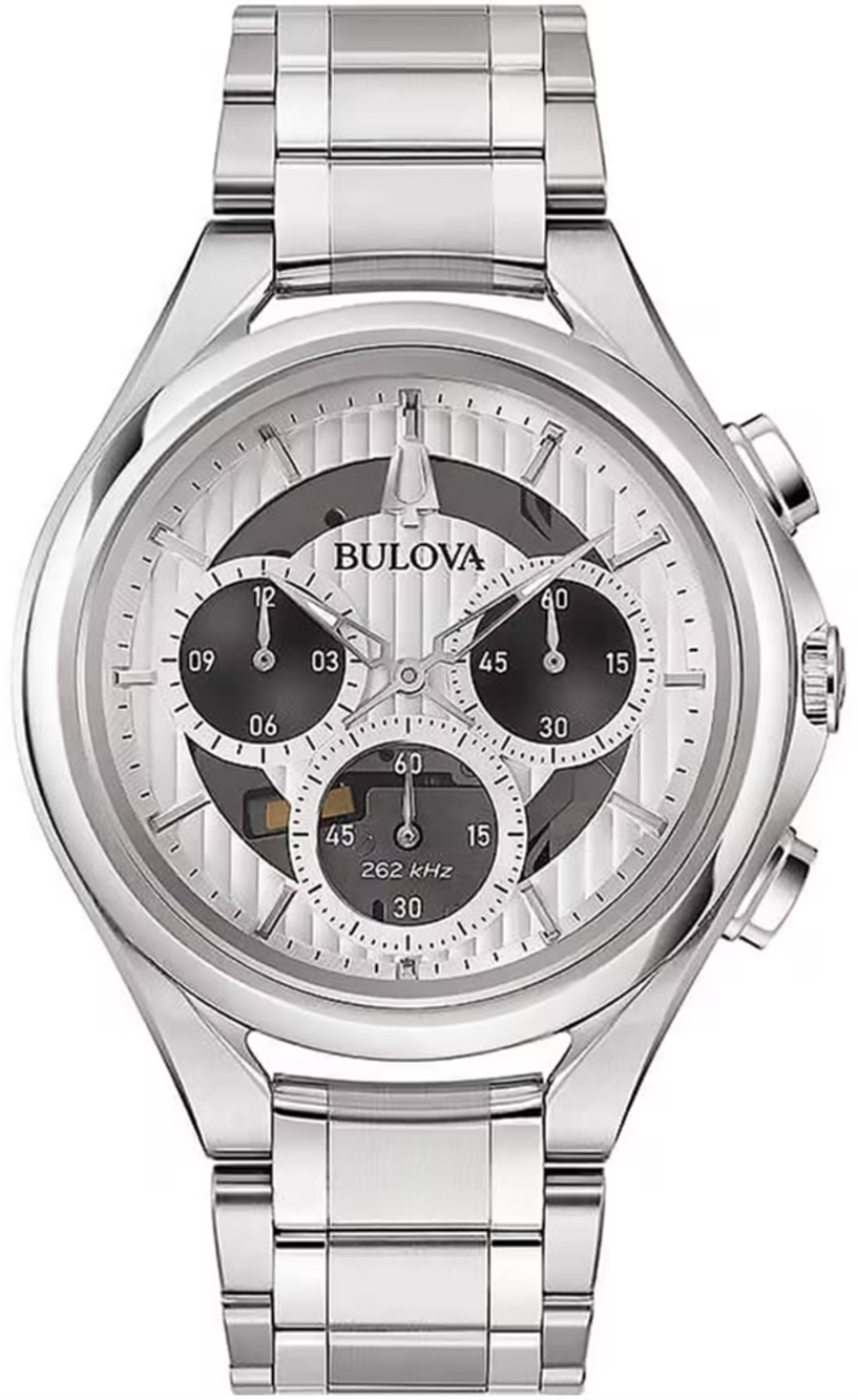 Bulova Herrklocka 96A301 Chronograph Vit/Stål Ø45 mm - Bulova