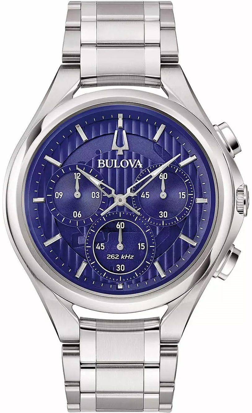 Bulova Herrklocka 96A302 Curv Blå/Stål Ø45 mm - Bulova