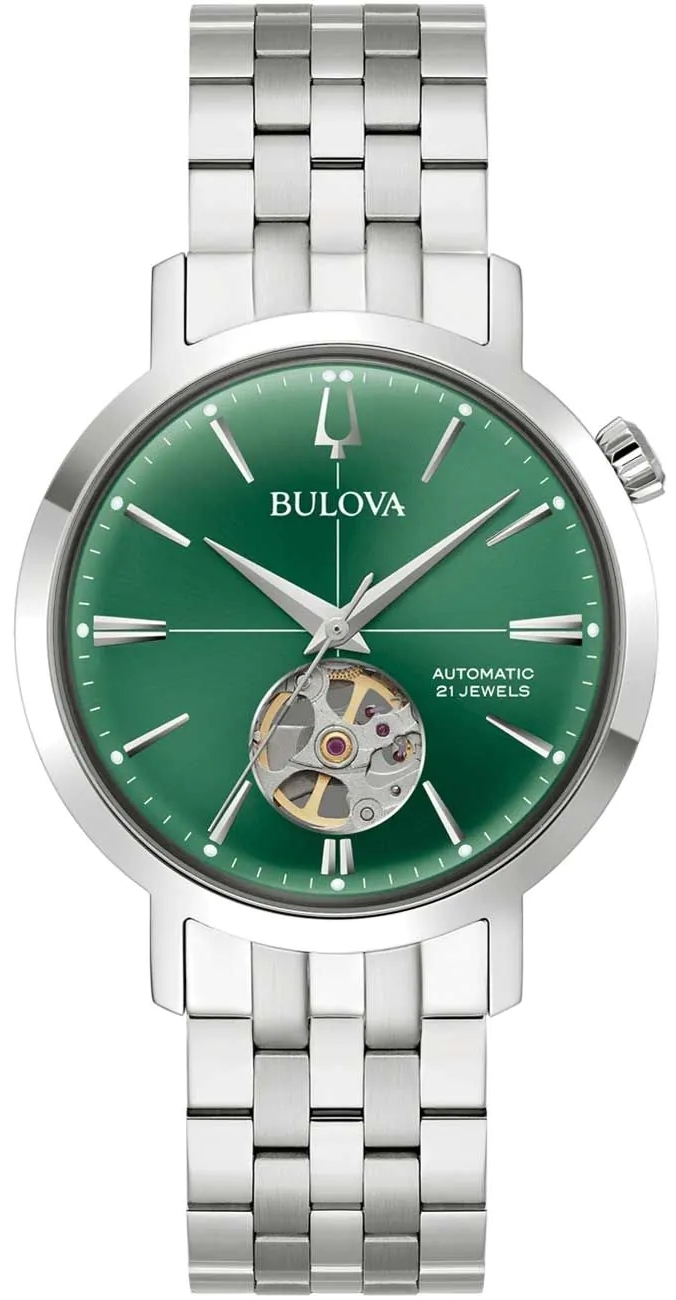 Bulova Herrklocka 96A319 Aerojet Grön/Stål Ø38 mm - Bulova
