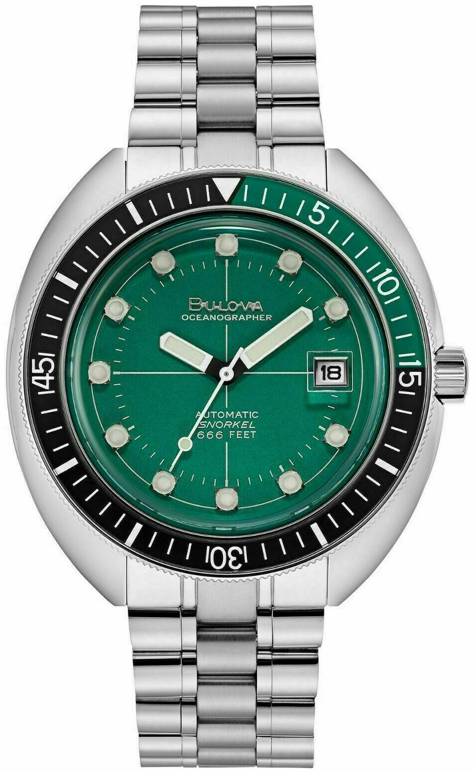 Bulova Herrklocka 96B322 Grön/Stål Ø44 mm - Bulova