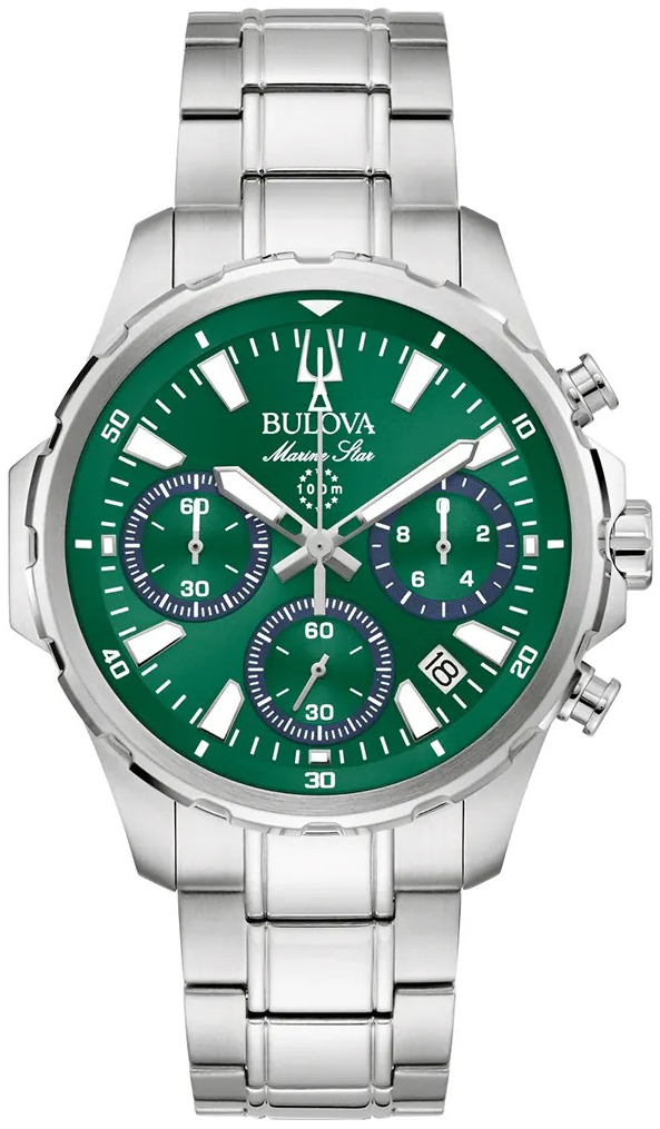 Bulova Herrklocka 96B465 Marine Star Grön/Stål Ø43 mm - Bulova
