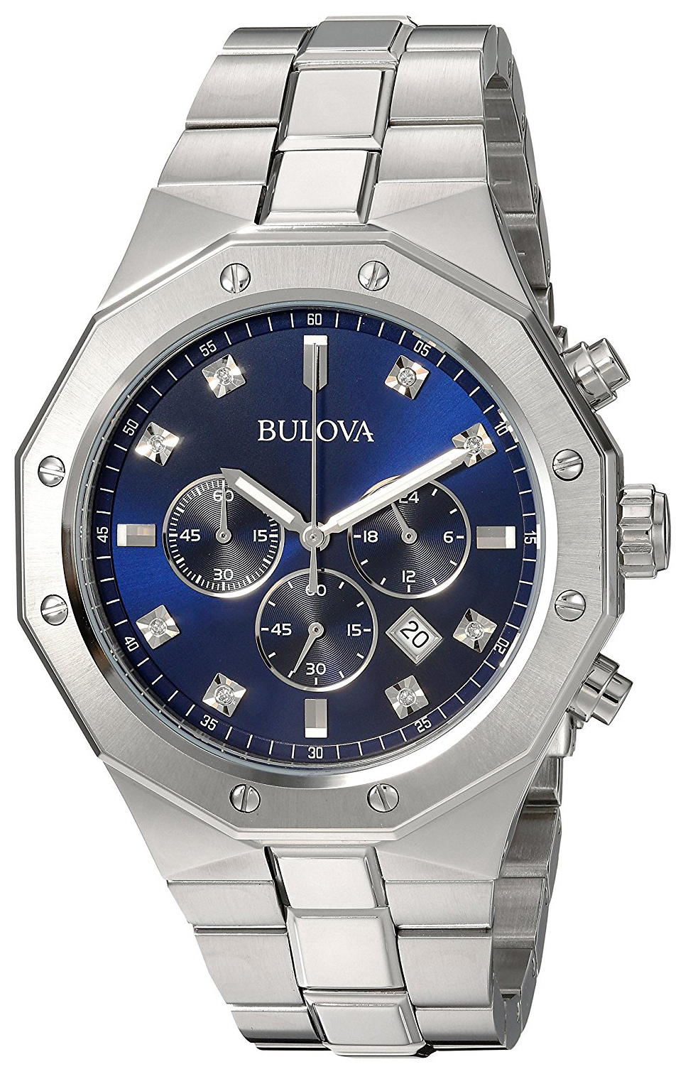 Bulova Herrklocka 96D138 Blå/Stål Ø44 mm - Bulova