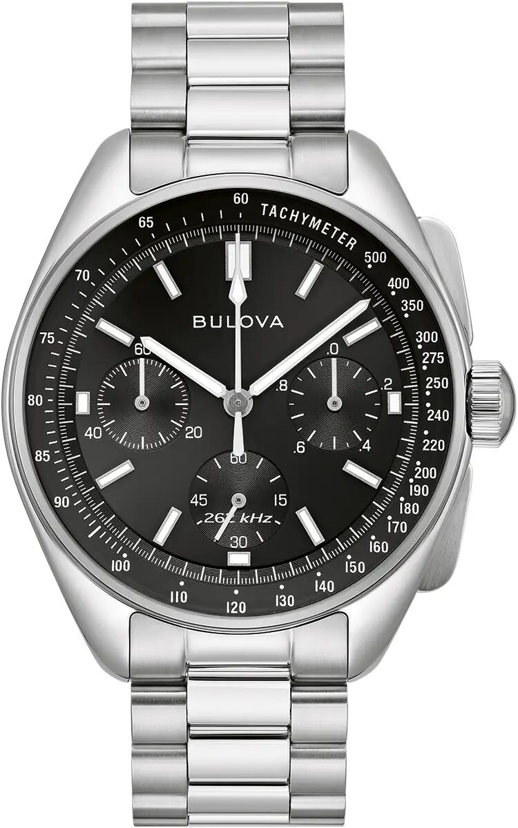 Bulova Herrklocka 96K111 Lunar Pilot Svart/Stål Ø43.5 mm - Bulova