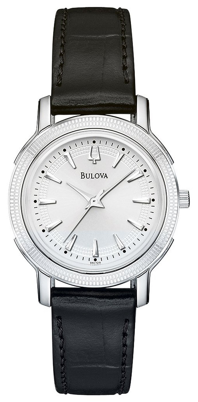 Bulova Dress Damklocka 96L129 Silverfärgad/Läder Ø28 mm - Bulova