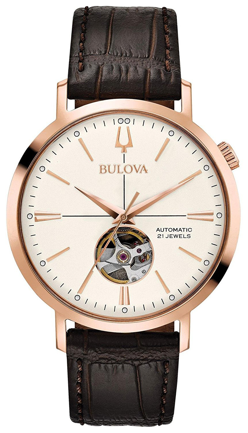 Bulova Herrklocka 97A136 Vit/Läder Ø41 mm - Bulova