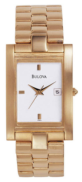 Bulova Bracelet Herrklocka 97B44 Vit/Gulguldtonat stål - Bulova