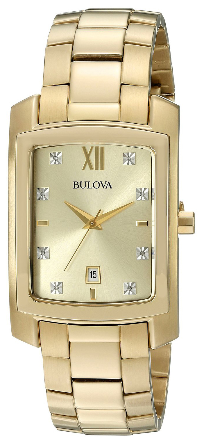 Bulova Dress Herrklocka 97D107 Champagnefärgad/Gulguldtonat stål - Bulova