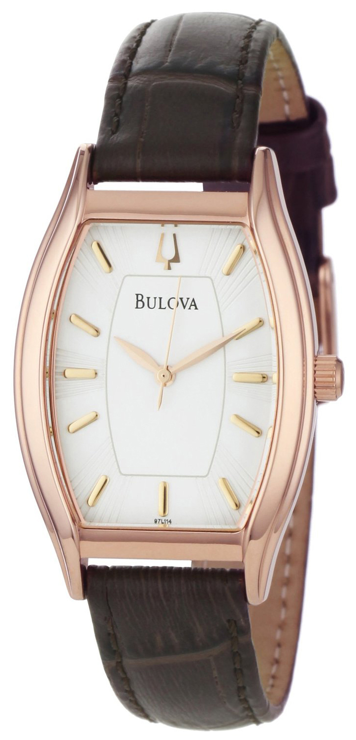 Bulova Dress Damklocka 97L114 Vit/Läder - Bulova