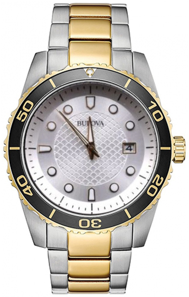 Bulova 99999 Herrklocka 98A198 Silverfärgad/Gulguldtonat stål Ø43 mm - Bulova