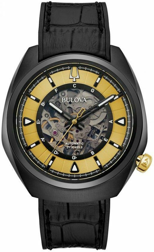 Bulova Herrklocka 98A241 Guld/Läder Ø44.5 mm