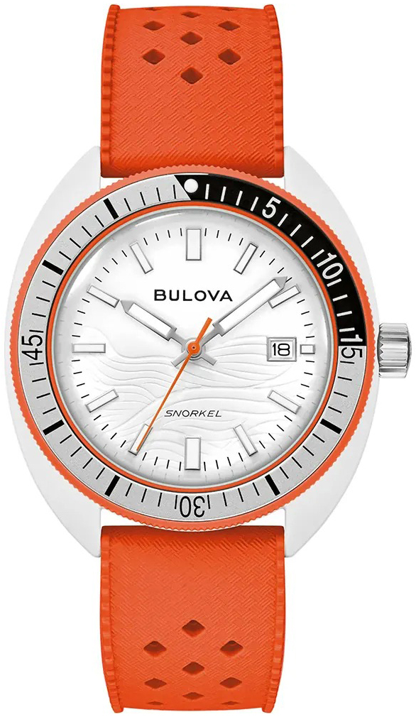 Bulova Herrklocka 98B448 Snorkel Vit/Gummi Ø41 mm - Bulova