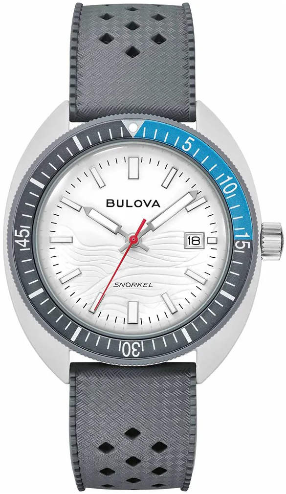Bulova Herrklocka 98B449 Snorkel Vit/Gummi Ø41 mm - Bulova