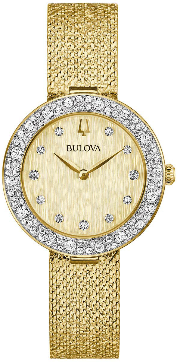 Bulova Damklocka 98L321 Crystal Guld/Gulguldtonat stål Ø32 mm