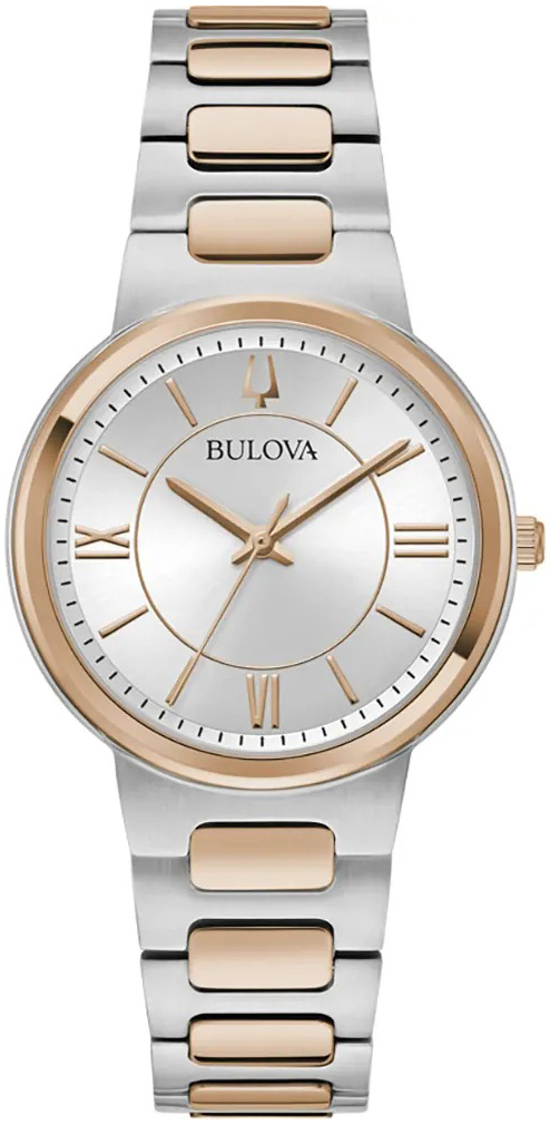 Bulova Damklocka 98L327 Classic Silverfärgad/Roséguldstonat stål - Bulova