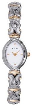 Bulova Dress Damklocka 98T43 Vit/Gulguldtonat stål - Bulova