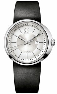 Calvin Klein Dress Damklocka K0H23220 Silverfärgad/Läder Ø39 mm