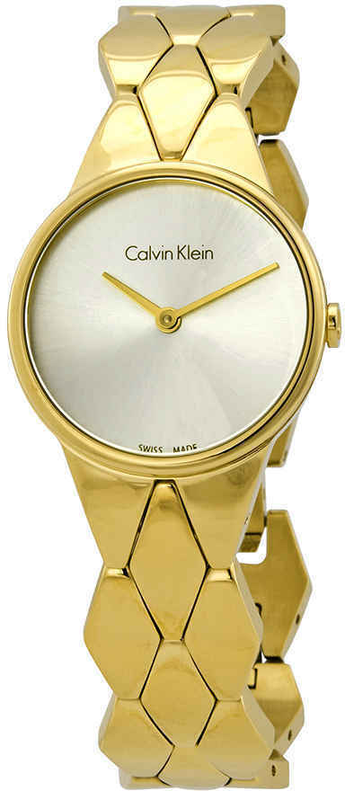 Calvin Klein Supreme Damklocka K6E23546 Silverfärgad/Gulguldtonat stål - Calvin Klein