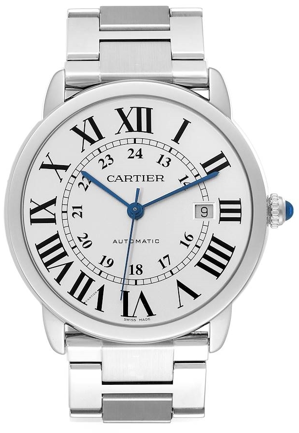 Cartier Ronde Herrklocka W6701011 Silverfärgad/Stål Ø42 mm