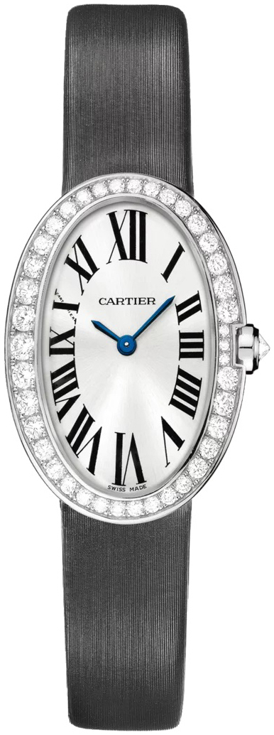 Cartier Baignoire Damklocka WB520008 Silverfärgad/Satin Ø31.6 mm
