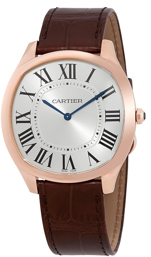 Cartier Drive De Cartier Herrklocka WGNM0006 Silverfärgad/Läder - Cartier