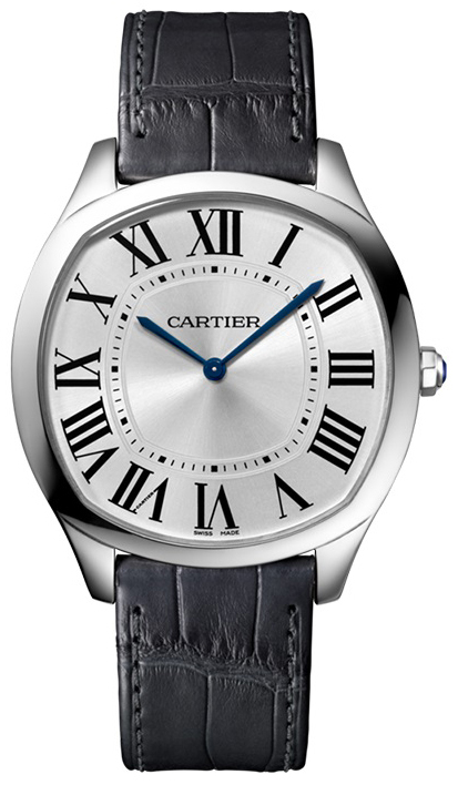 Cartier Drive De Cartier Herrklocka WGNM0007 Silverfärgad/Läder