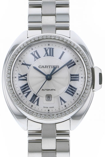 Cartier Cle De Cartier Damklocka WJCL0002 Silverfärgad/18 karat vitt guld