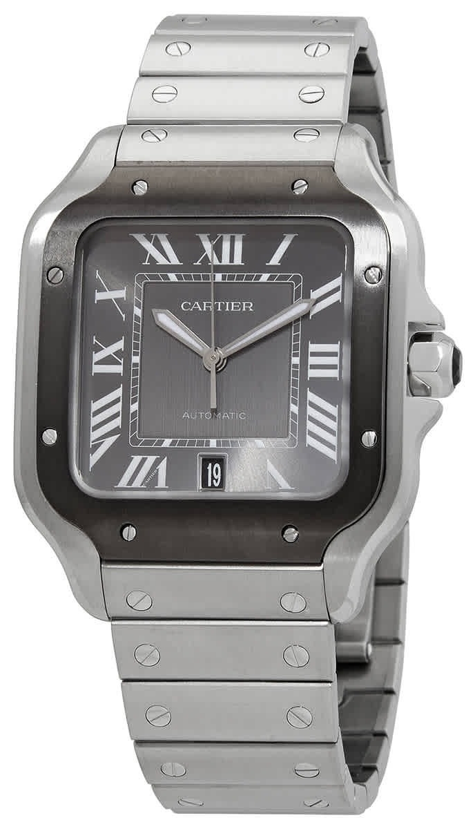 Cartier Herrklocka WSSA0037 Santos De Grå/Gummi - Cartier