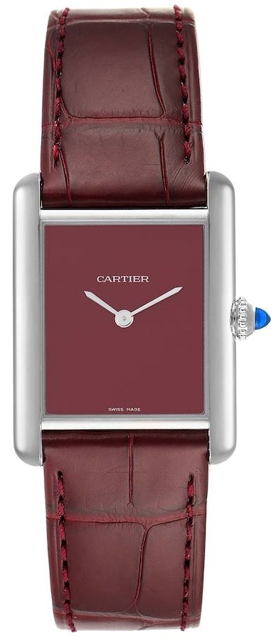 Cartier Damklocka WSTA0054 Tank Must De Röd/Läder - Cartier
