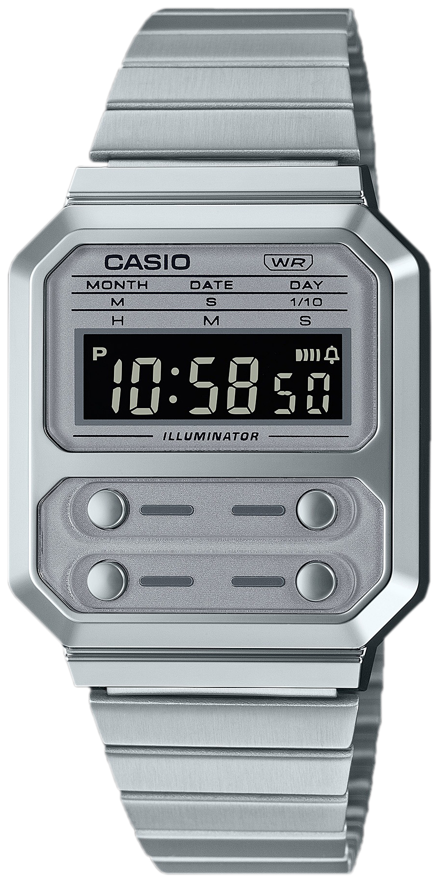 Casio Herrklocka A-100WE-7BDF Classic LCD/Stål Ø33 mm - Casio