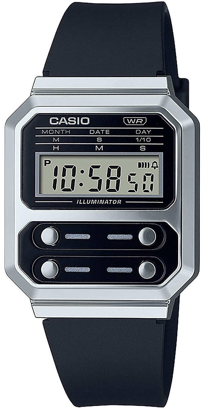 Casio A100WEF-1AEF Vintage Grå/Resinplast Ø33 mm - Casio