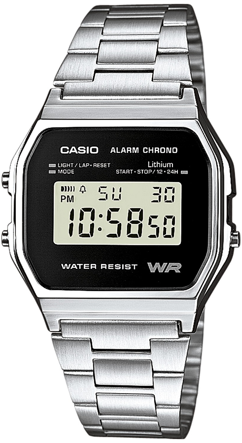 Casio Herrklocka A158WEA-1EF Collection Stål 36.8x33.2 mm - Casio