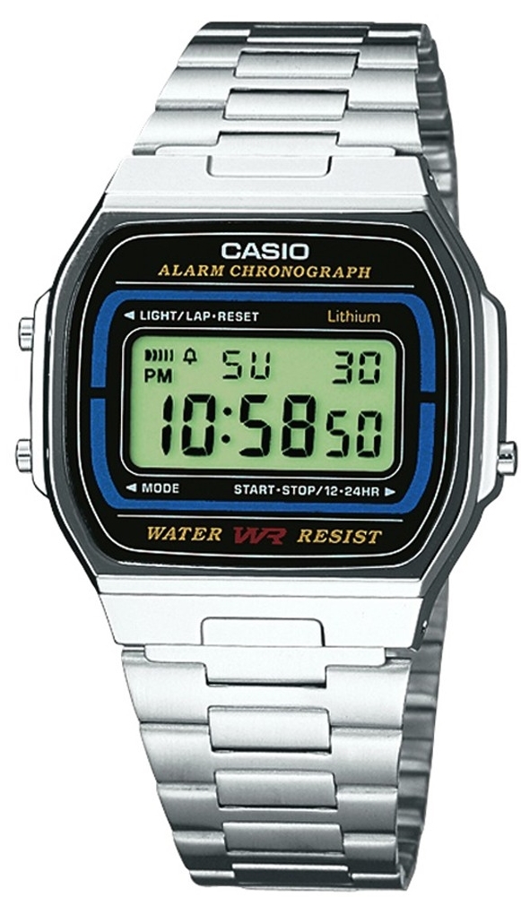 Casio Herrklocka A164WA-1VES Collection LCD/Stål 36.8x35 mm - Casio