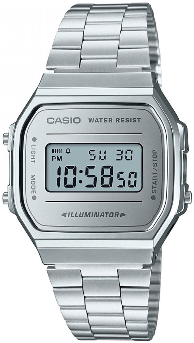 Casio A168WEM-7EF Retro LCD/Stål - Casio