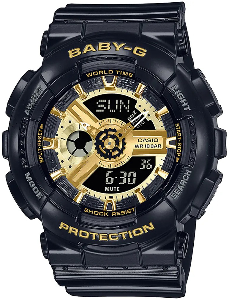 Casio Damklocka BA-110X-1AER Baby-G Svart/Resinplast Ø43.4 mm - Casio