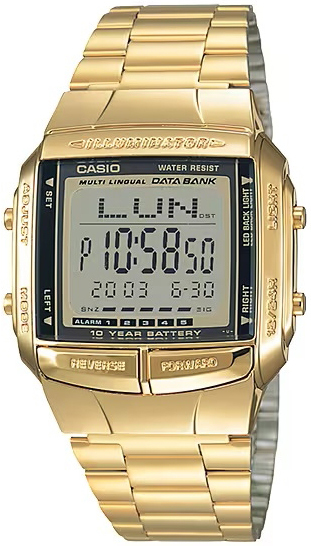 Casio DB-360G-9ASDF Classic LCD/Gulguldtonat stål Ø38 mm - Casio