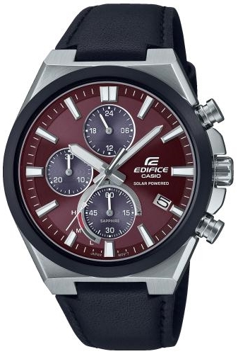 Casio Herrklocka EFS-S630BL-5AVUEF Edifice Röd/Läder Ø44 mm - Casio