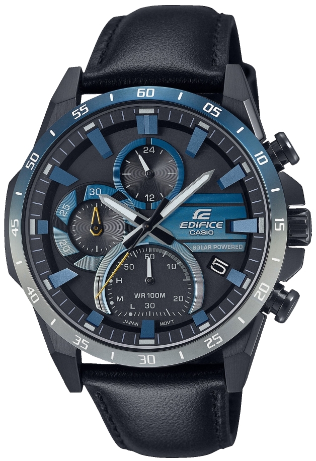 Casio Herrklocka EQS-940NL-1AVUEF Edifice Grå/Läder Ø45.5 mm - Casio