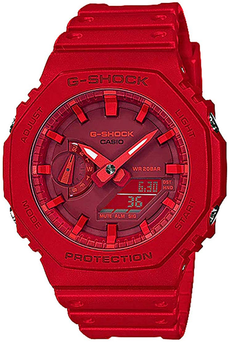 Casio Herrklocka GA-2100-4AER G-Shock Röd/Resinplast Ø45.4 mm - Casio