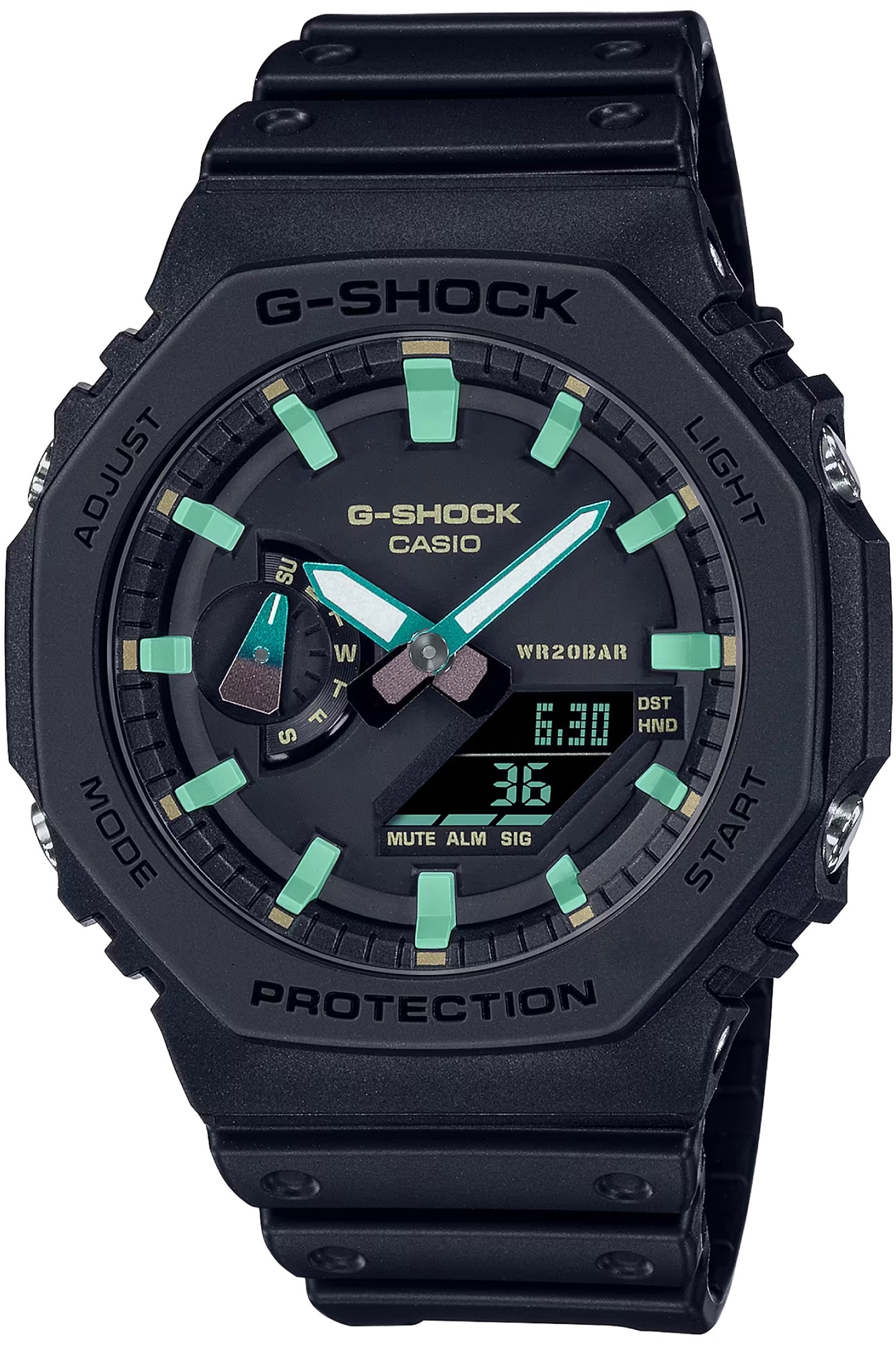 Casio Herrklocka GA-2100RC-1AER G-shock Svart/Resinplast Ø45.4 mm - Casio