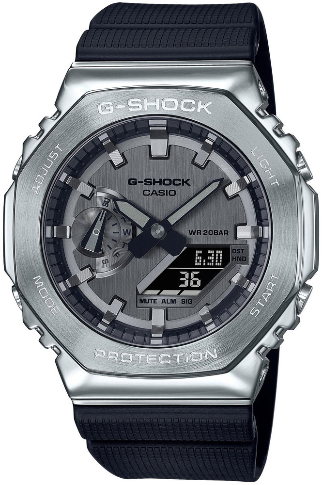 Casio Herrklocka GM-2100-1AER G-Shock Silverfärgad/Resinplast Ø44.4 - Casio